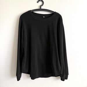 Women's XL Black Fleece Sweatshirt Cozy Witchy Everyday Timeless Outdoors